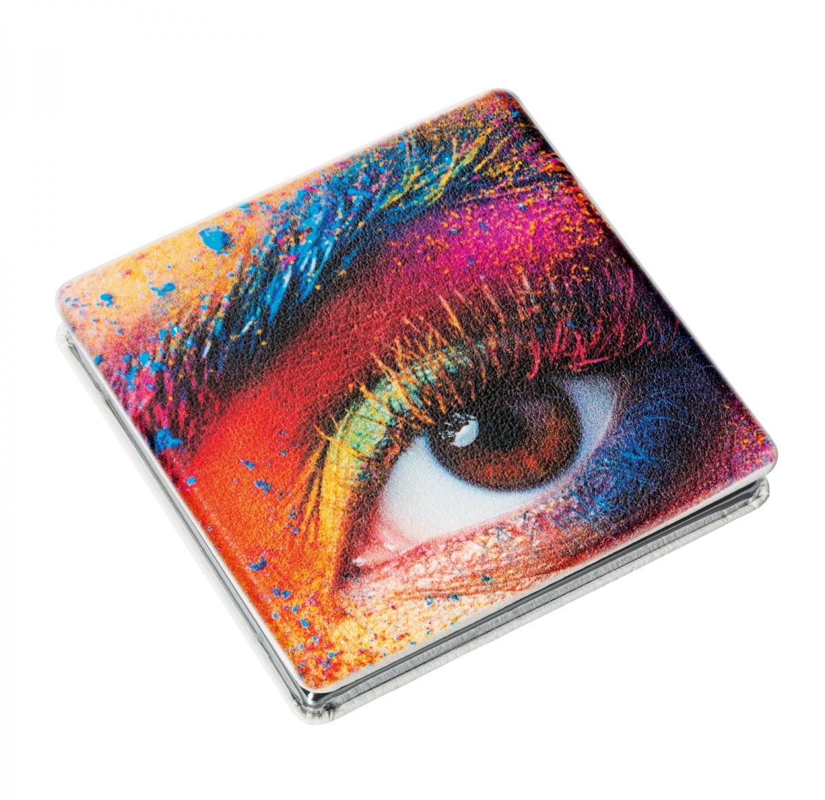 Soft Touch Double Cosmetic Handbag Mirror Printed in Full Colour Square